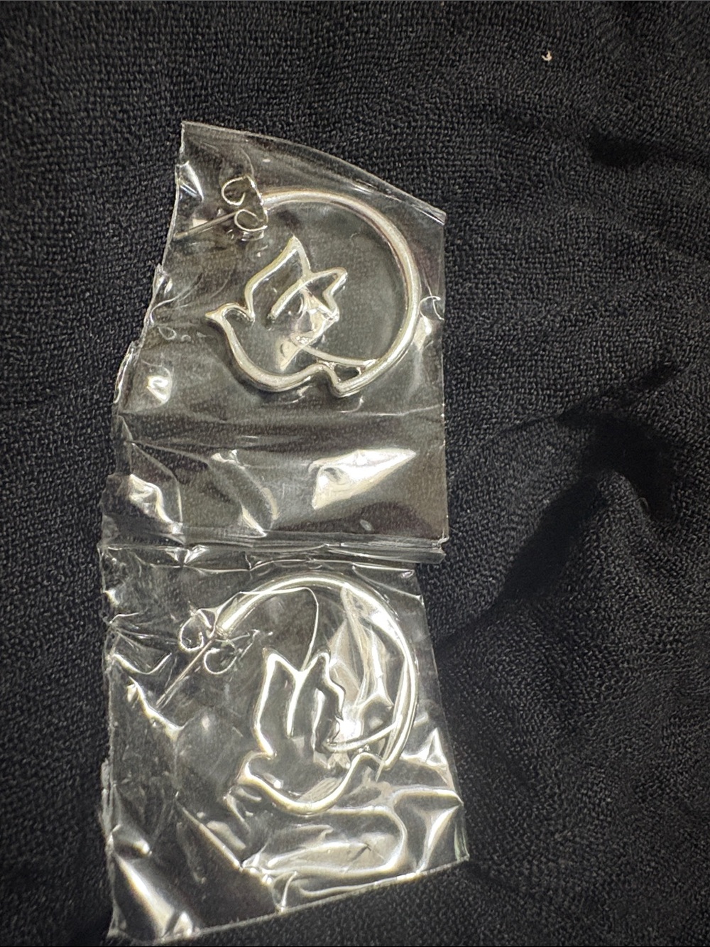 Avon Silver Dove Hoop Earrings - Women Accessories